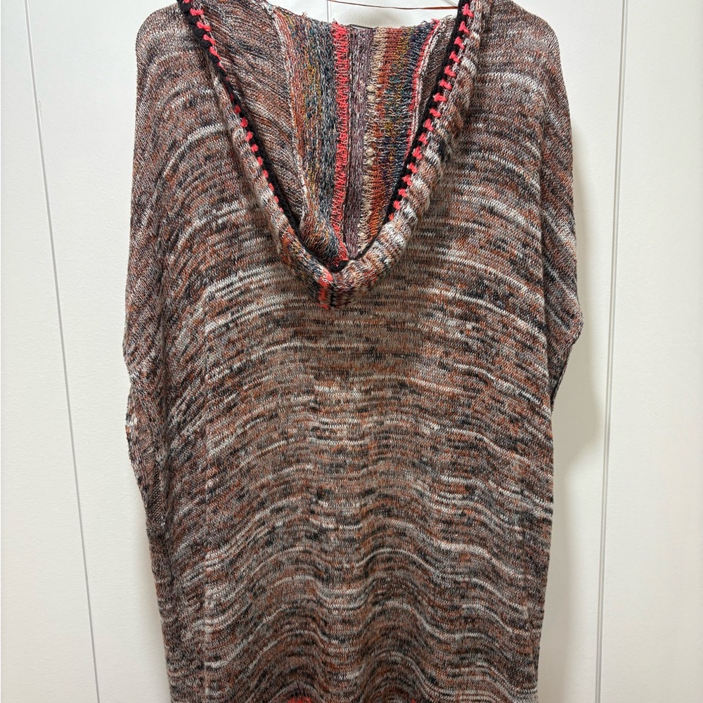 FREE PEOPLE Jungle Heat Fringe Long Cardigan Sweater Boho Chic Size Medium - Picture 5 of 5